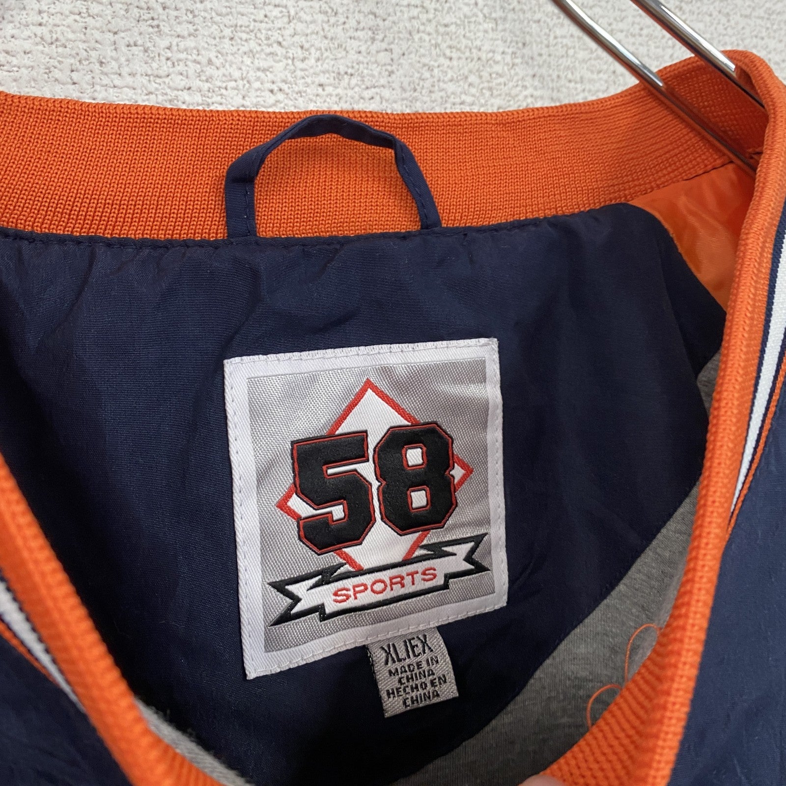 58 SPORTS　ナイロンジャケット　紺　ネイビー　オレンジ　XLサイズ