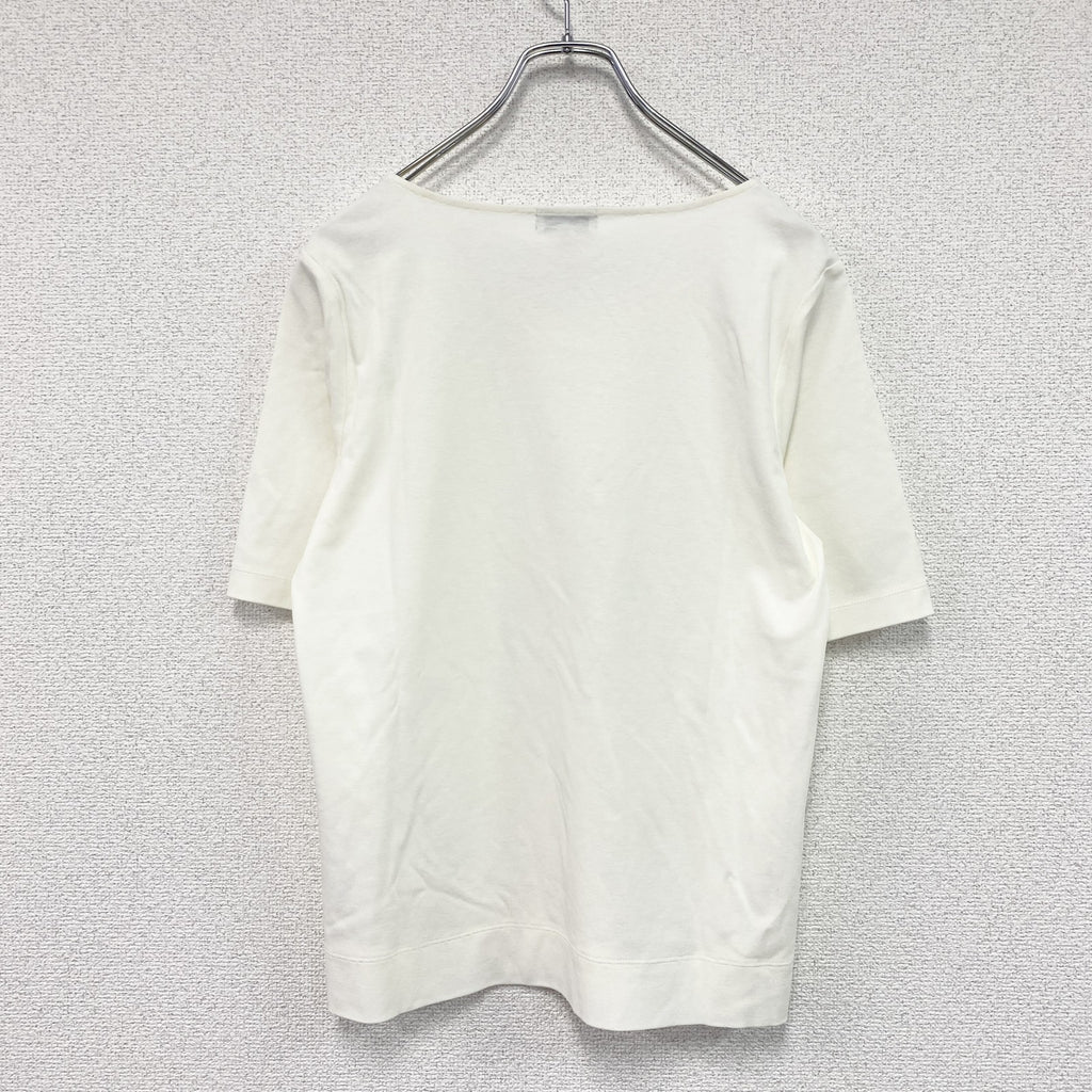 SCAPA　スキャパ　フロントリボン半袖Tシャツ　デッドストック　アイボリー　42サイズ