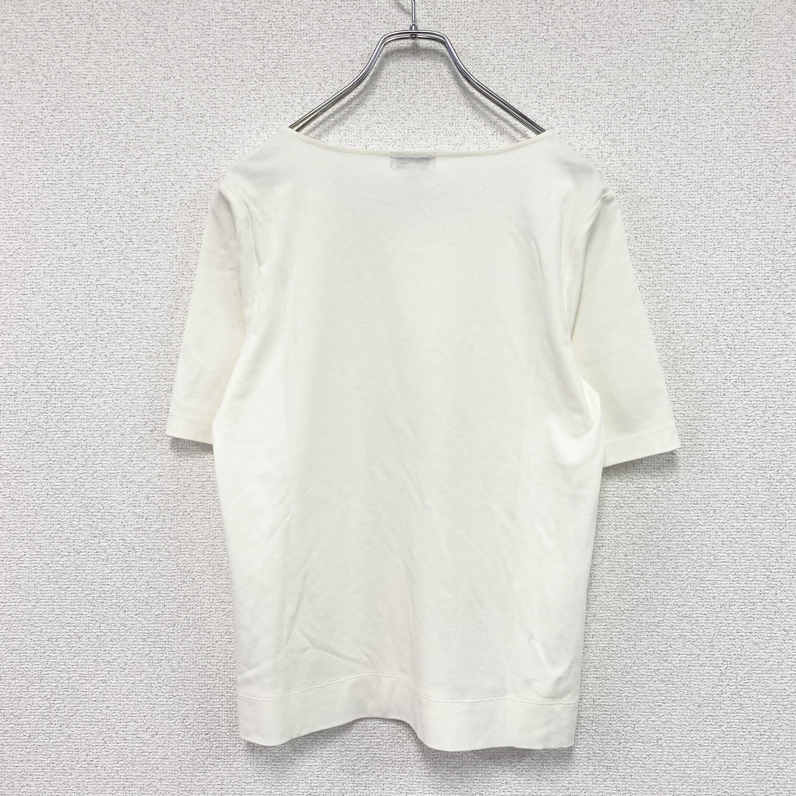 SCAPA　スキャパ　フロントリボン半袖Tシャツ　デッドストック　アイボリー　42サイズ