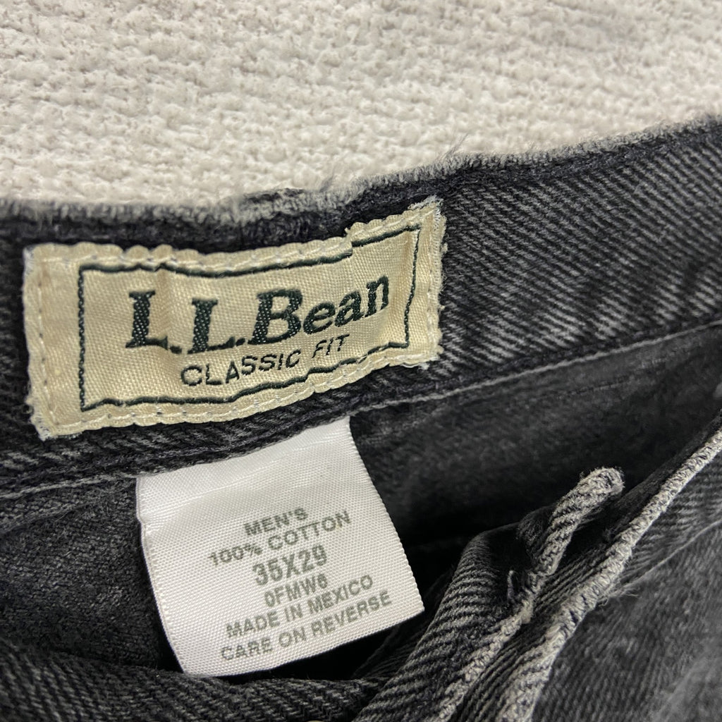 L.L.Bean　エルエルビーン　ブラックデニムパンツ/ジーンズ　ジップフライ　黒　ブラック　W35サイズ