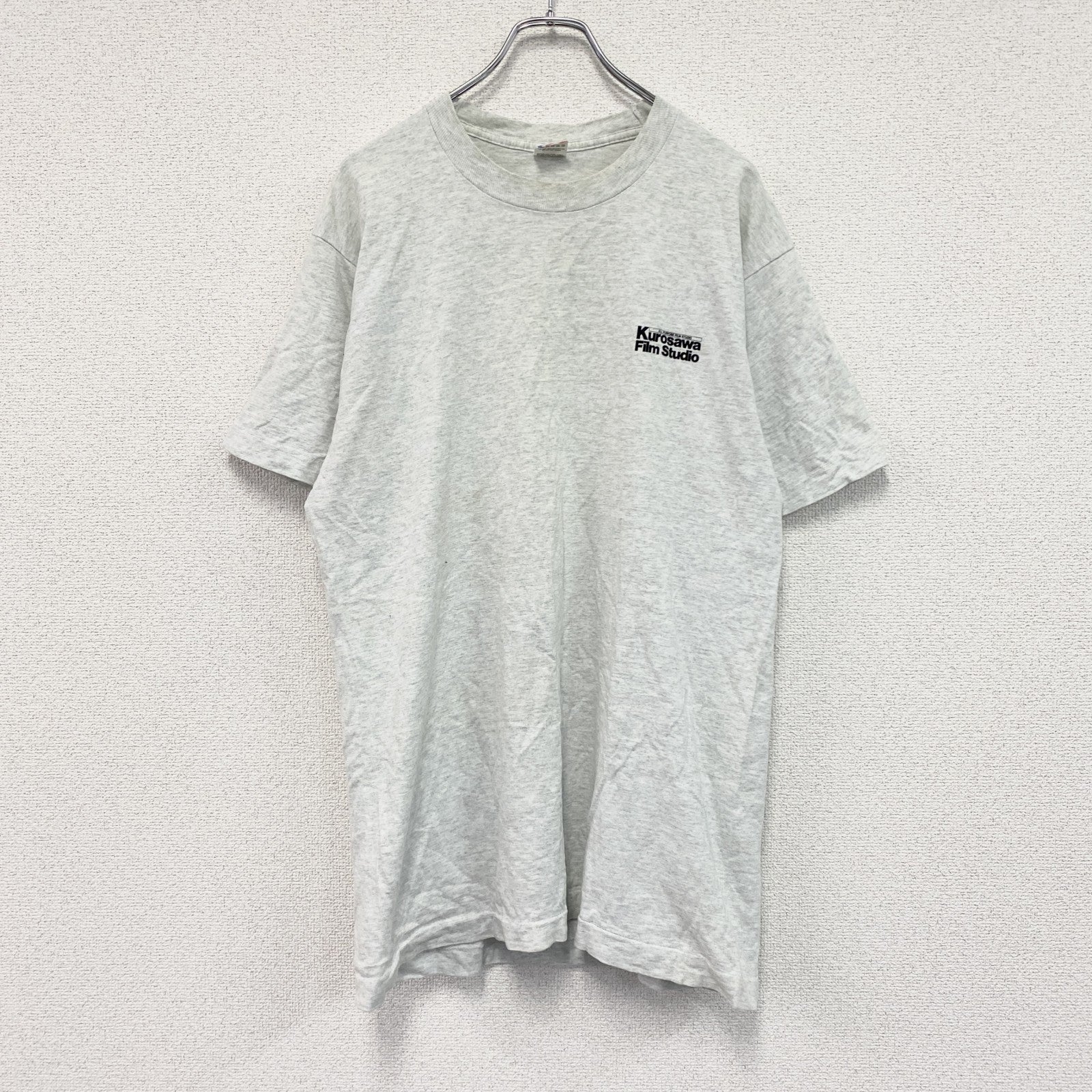 FRUIT OF THE LOOM　黒澤フィルムスタジオ　半袖プリントTシャツ　シングルステッチ　グレー　Lサイズ　