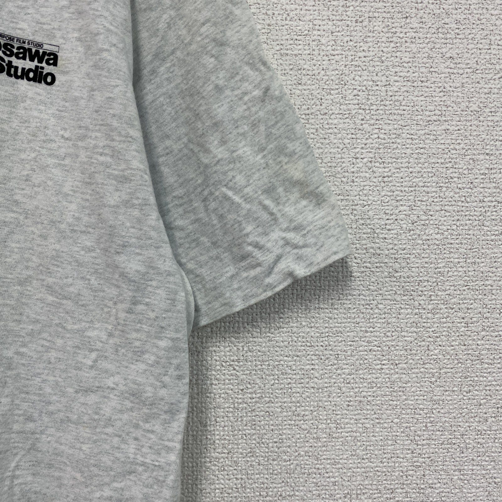 FRUIT OF THE LOOM　黒澤フィルムスタジオ　半袖プリントTシャツ　シングルステッチ　グレー　Lサイズ　