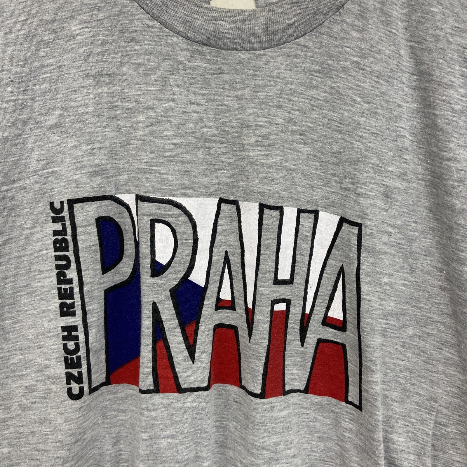 ～90s　半袖プリントTシャツ　ヴィンテージ　シングルステッチ　グレー　
