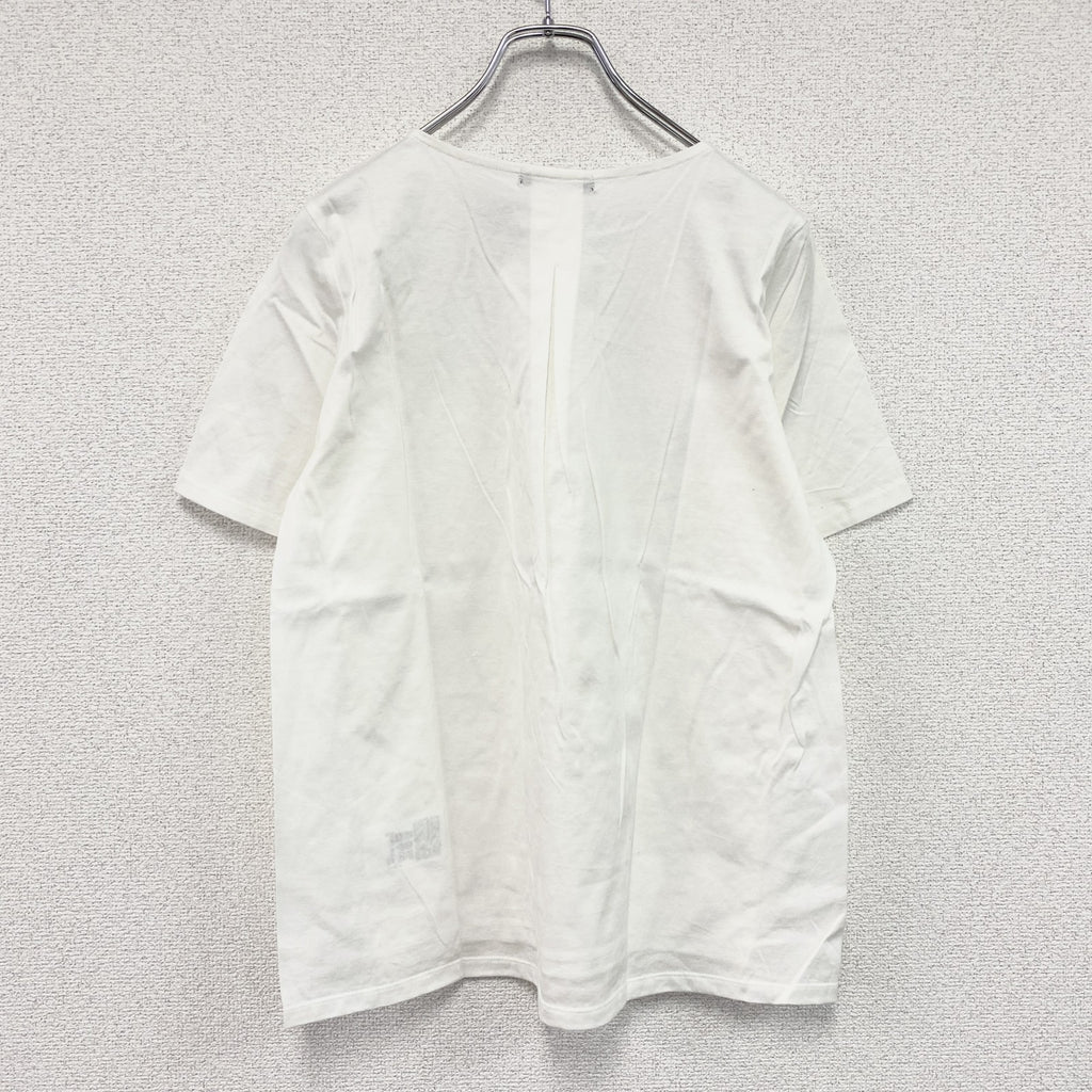 esche　エッシュ　フロントレース異素材ドッキング半袖Tシャツ　デッドストック　アイボリー　42サイズ