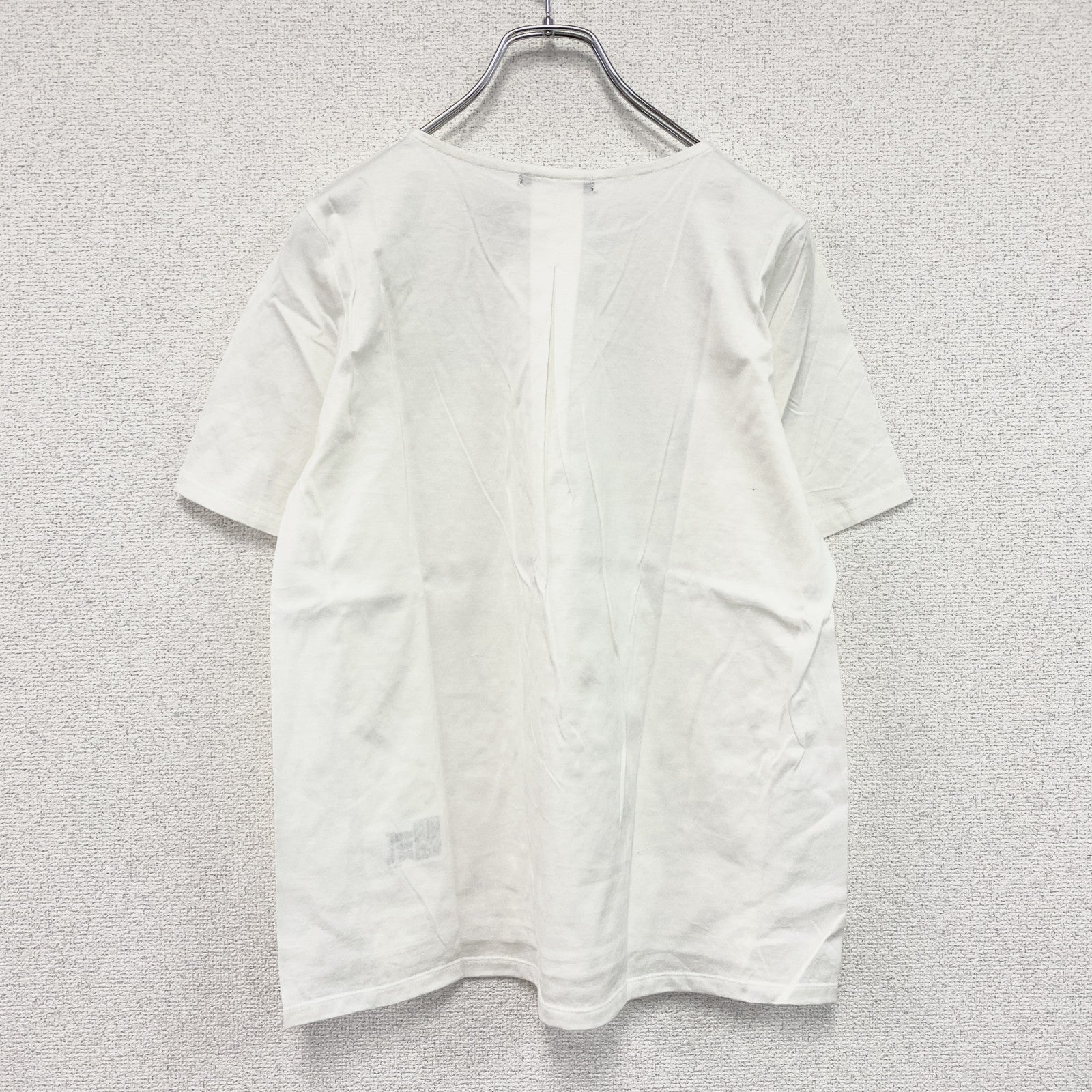 esche　エッシュ　フロントレース異素材ドッキング半袖Tシャツ　デッドストック　アイボリー　42サイズ