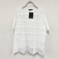esche　エッシュ　フロントレース異素材ドッキング半袖Tシャツ　デッドストック　白　ホワイト　42サイズ