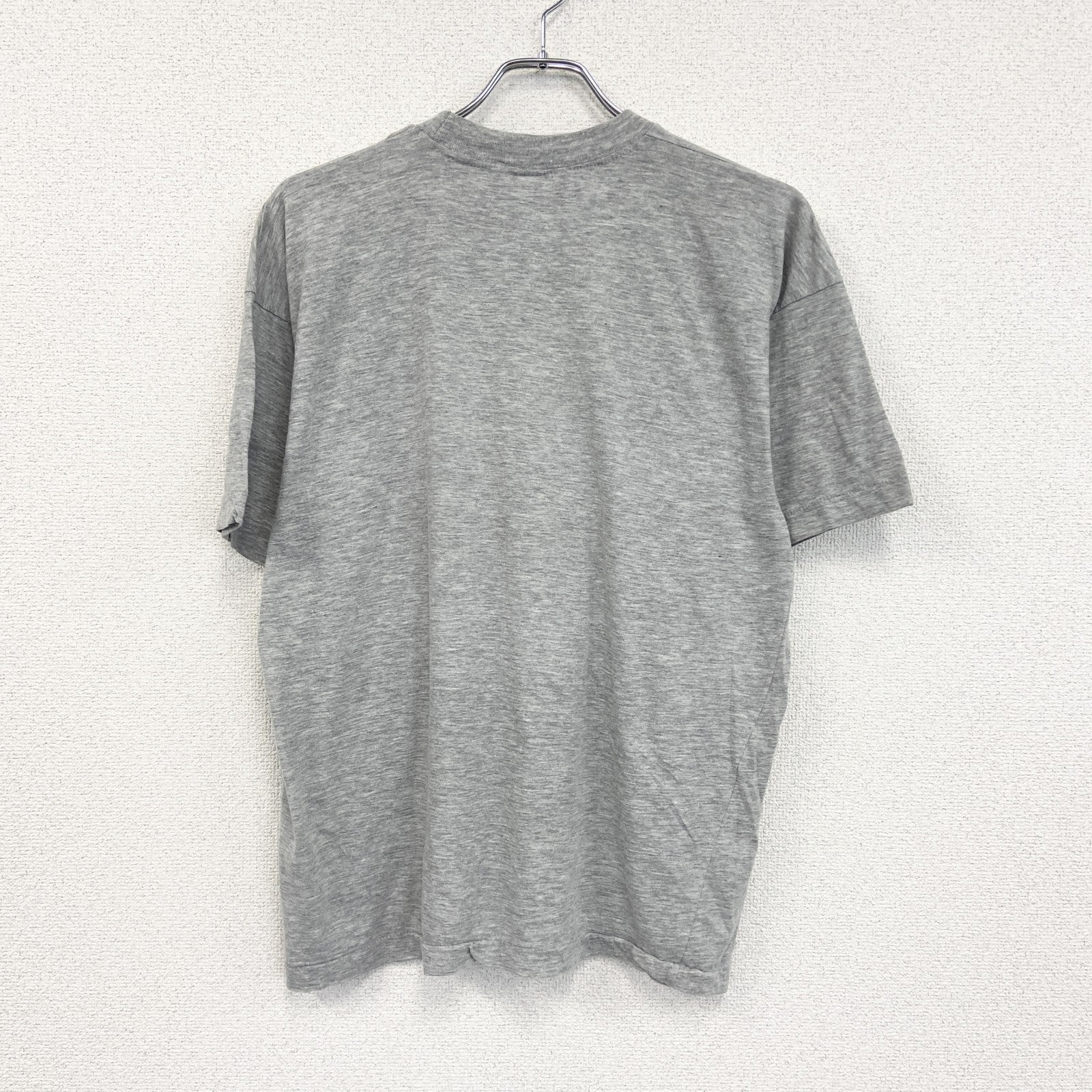 ～90s　半袖プリントTシャツ　ヴィンテージ　シングルステッチ　グレー　