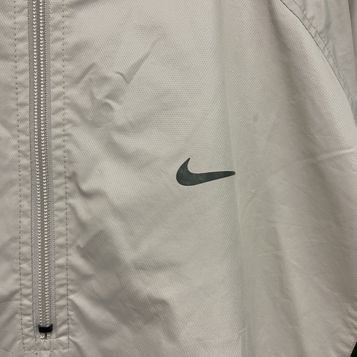 NIKE GOLF　ナイキゴルフ　半袖ハーフジップトラックジャケット/ジャージ　スウッシュ　ベージュ　Lサイズ