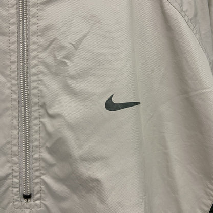 NIKE GOLF　ナイキゴルフ　半袖ハーフジップトラックジャケット/ジャージ　スウッシュ　ベージュ　Lサイズ