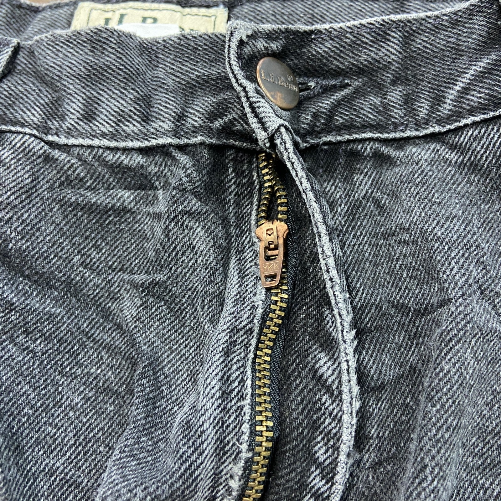 L.L.Bean　エルエルビーン　ブラックデニムパンツ/ジーンズ　ジップフライ　黒　ブラック　W35サイズ