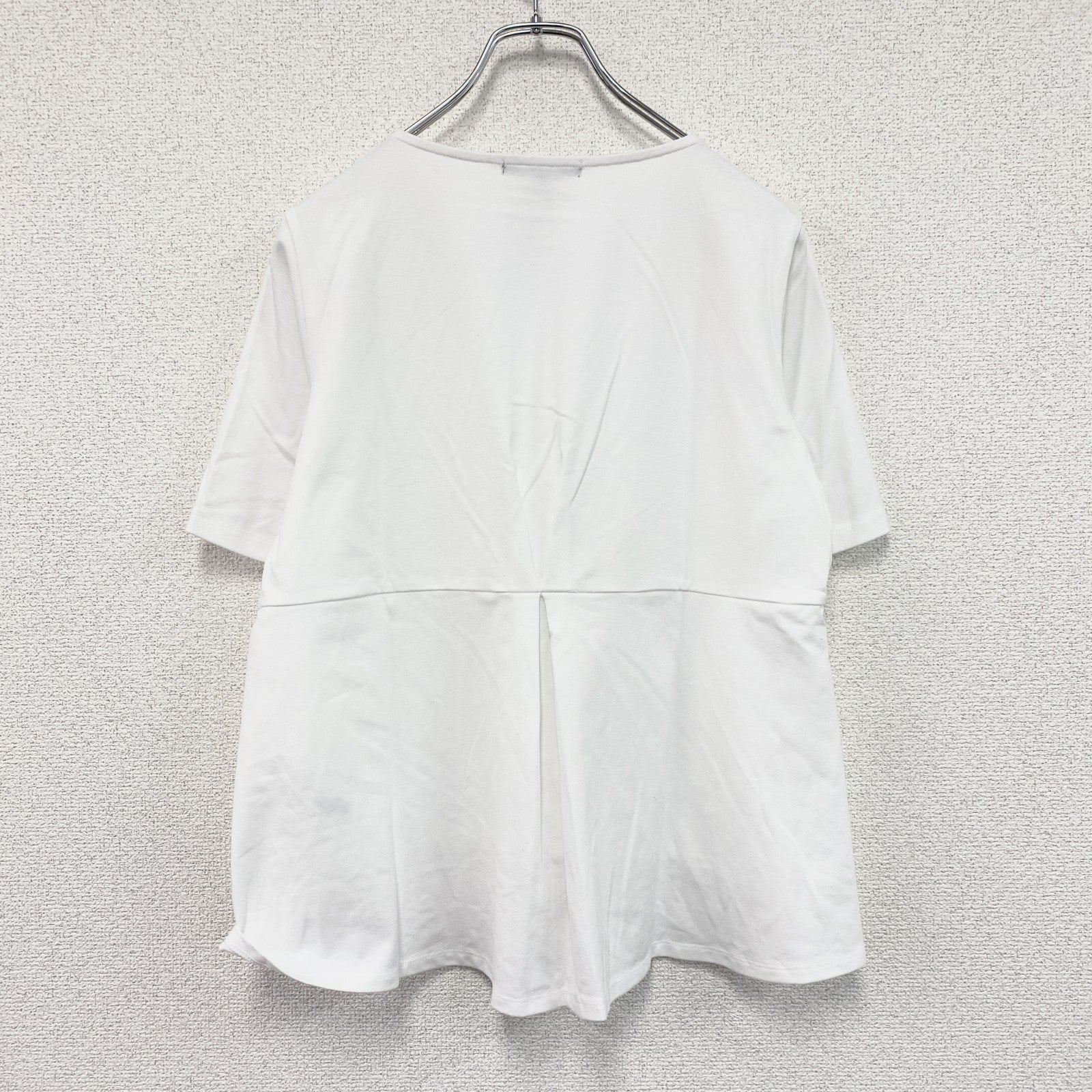 esche　エッシュ　フロントレース異素材ドッキング半袖Tシャツ　デッドストック　白　ホワイト　42サイズ