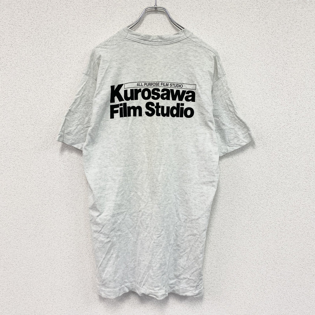 FRUIT OF THE LOOM　黒澤フィルムスタジオ　半袖プリントTシャツ　シングルステッチ　グレー　Lサイズ　