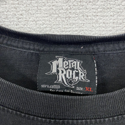 METAL ROCK　メタルロック　半袖Tシャツ　アニマルT　ブルドッグ　葉巻　黒　ブラック　XLサイズ