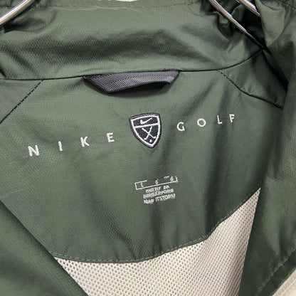 NIKE GOLF　ナイキゴルフ　半袖ハーフジップトラックジャケット/ジャージ　スウッシュ　ベージュ　Lサイズ