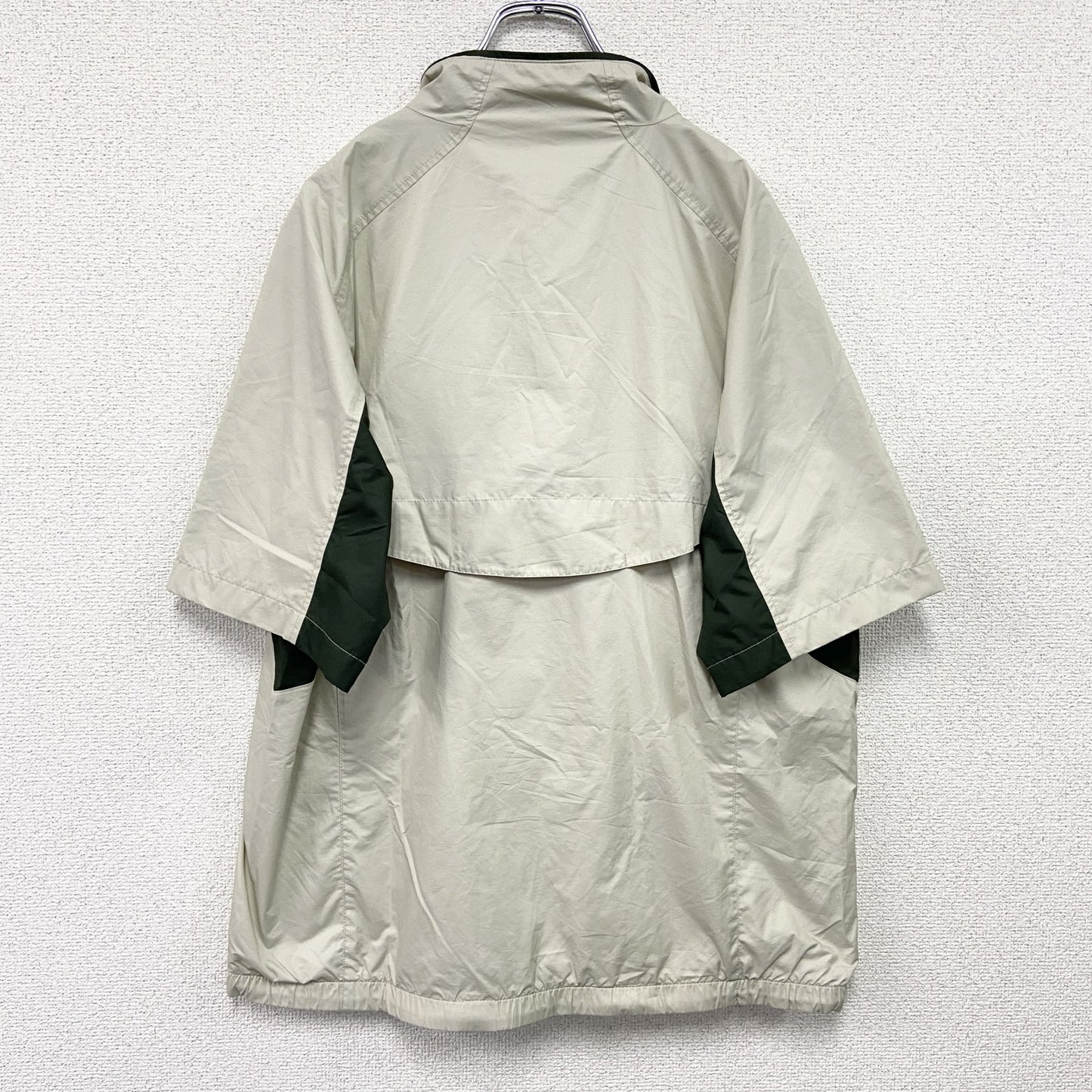 NIKE GOLF　ナイキゴルフ　半袖ハーフジップトラックジャケット/ジャージ　スウッシュ　ベージュ　Lサイズ