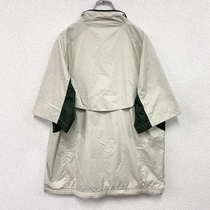 NIKE GOLF　ナイキゴルフ　半袖ハーフジップトラックジャケット/ジャージ　スウッシュ　ベージュ　Lサイズ