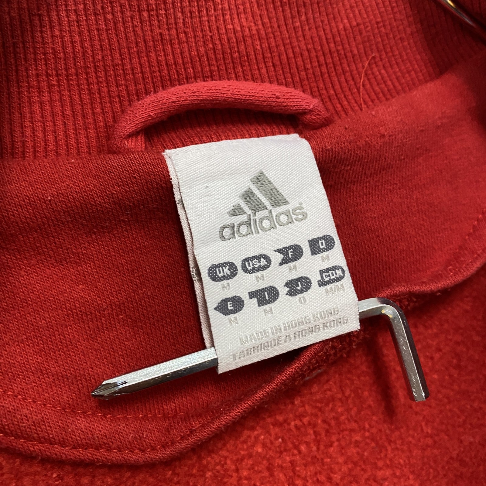 00s　adidas　アディダス　L.F.C　リヴァプールFC　トラックジャケット/ジャージ　パフォーマンスロゴ　ヴィンテージ　赤　レッド　Mサイズ