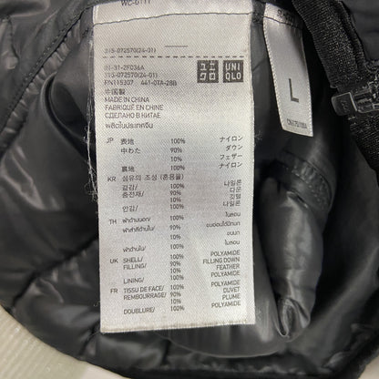 UNIQLO　ユニクロ　ウルトラライトダウンジャケット　ダウン90%　黒　ブラック　Lサイズ