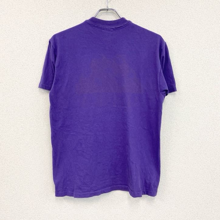 90s　Hanes　ヘインズ　半袖Tシャツ　ヴィンテージ　シングルステッチ　紫　パープル　Mサイズ