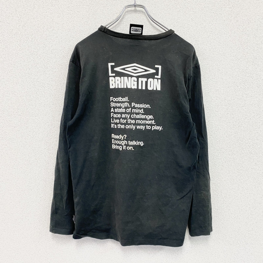 UMBRO　アンブロ　長袖Tシャツ/ロンT　黒　ブラック　Lサイズ