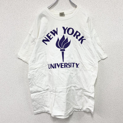 ～00s　Hanes　ヘインズ　半袖プリントTシャツ　カレッジプリント　ヴィンテージ　白　ホワイト　XLサイズ