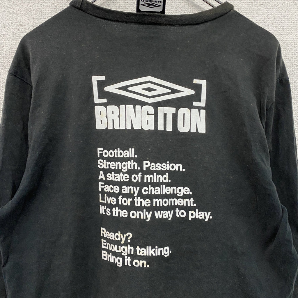 UMBRO　アンブロ　長袖Tシャツ/ロンT　黒　ブラック　Lサイズ