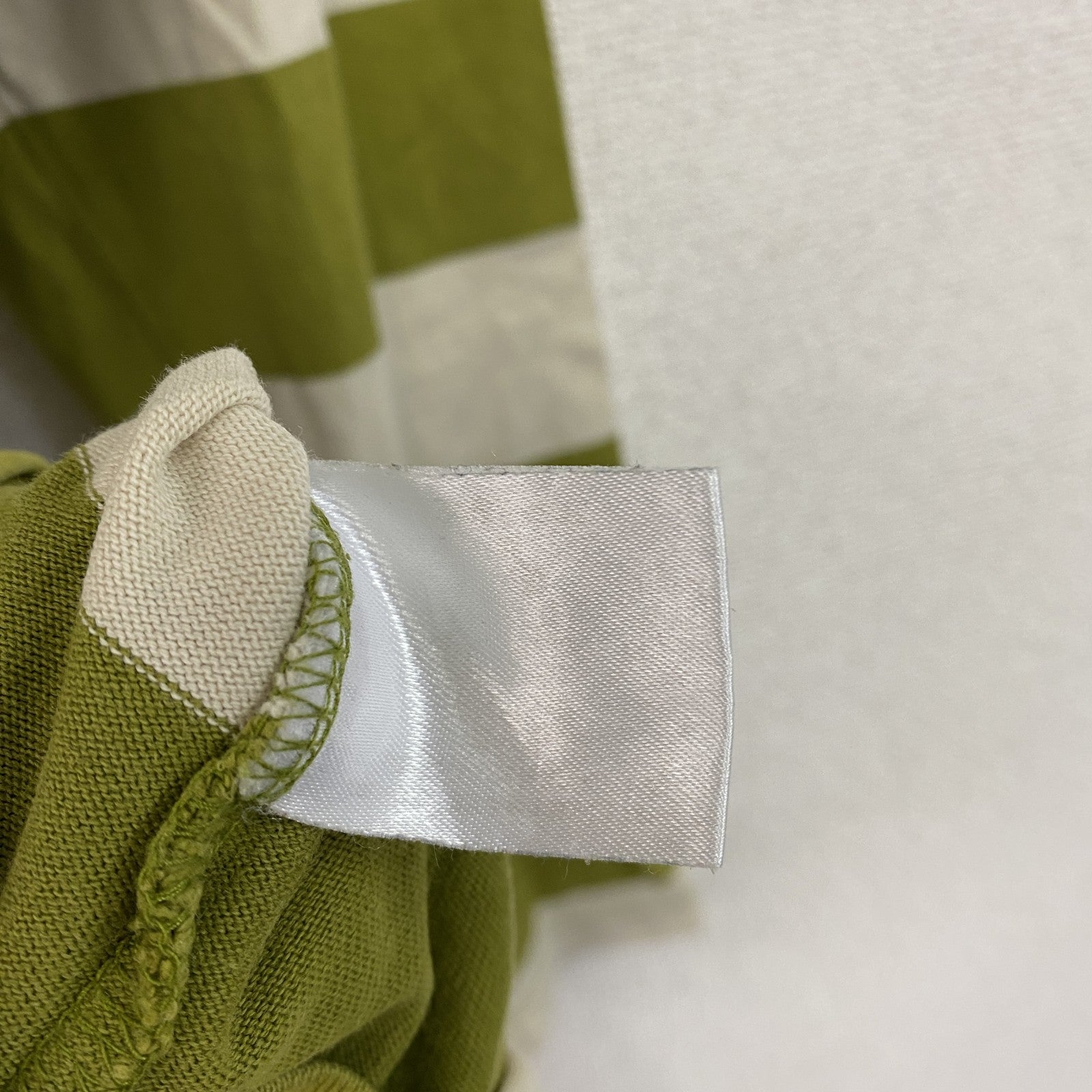 OLD UNIQLO　オールドユニクロ　長袖Tシャツ/ロンT　ボーダー　黄緑　ライトグリーン　ベージュ　Lサイズ