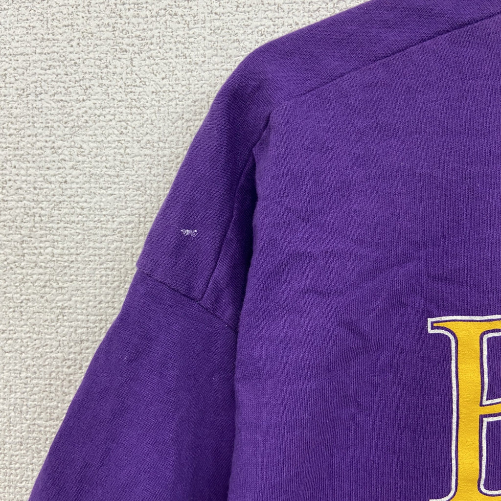 90s　FRUIT OF LOOM　半袖プリントTシャツ　ヴィンテージ　シングルステッチ　紫　パープル　XLサイズ