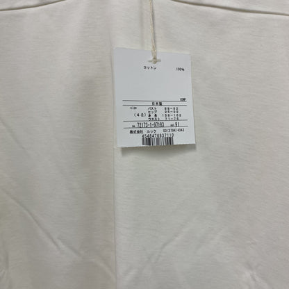 SCAPA　スキャパ　フロントリボン半袖Tシャツ　アイボリー　42サイズ