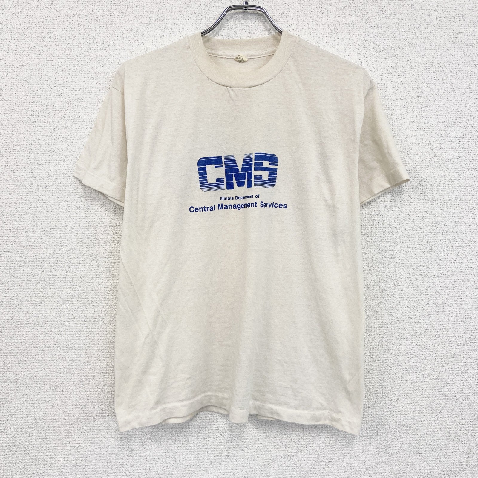 80s　SCREEN STARS　半袖プリントTシャツ　ヴィンテージ　シングルステッチ　オフホワイト　XLサイズ