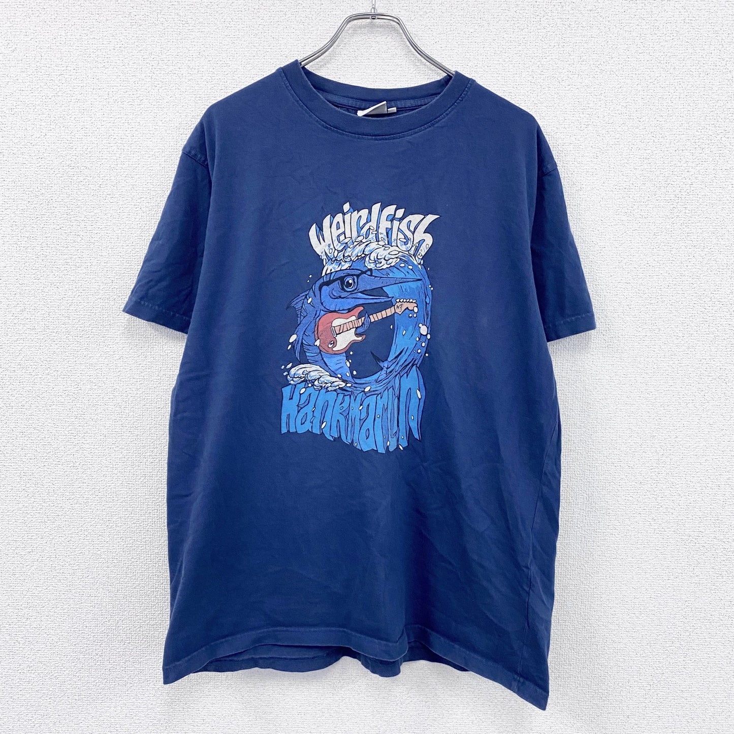 Weird Fish　ウィアードフィッシュ　半袖プリントTシャツ　魚　青　ブルー　XLサイズ