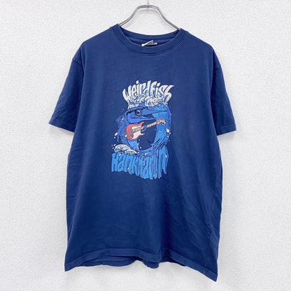 Weird Fish　ウィアードフィッシュ　半袖プリントTシャツ　魚　青　ブルー　XLサイズ