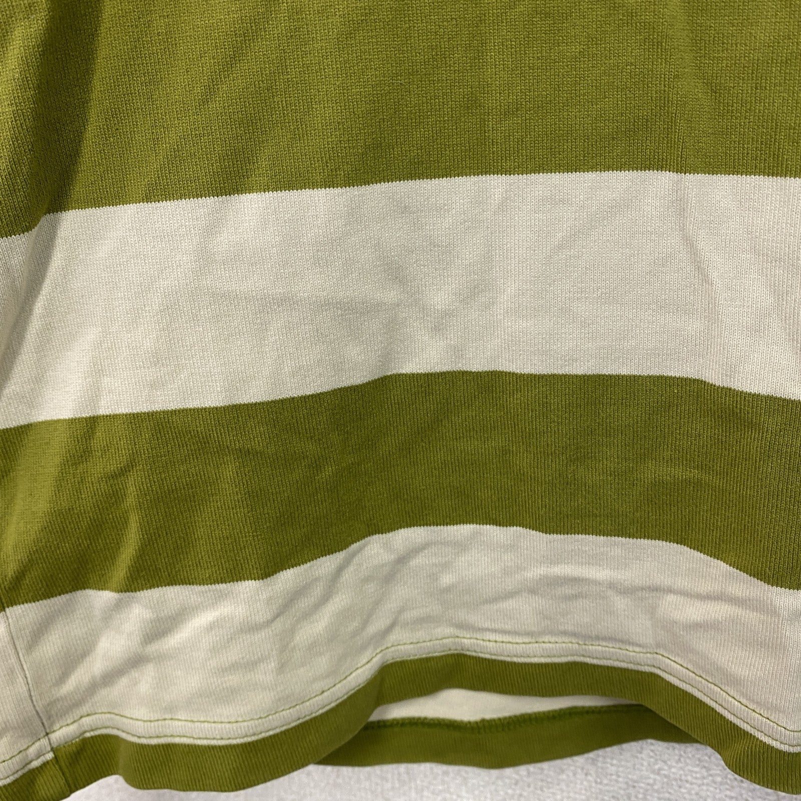 OLD UNIQLO　オールドユニクロ　長袖Tシャツ/ロンT　ボーダー　黄緑　ライトグリーン　ベージュ　Lサイズ