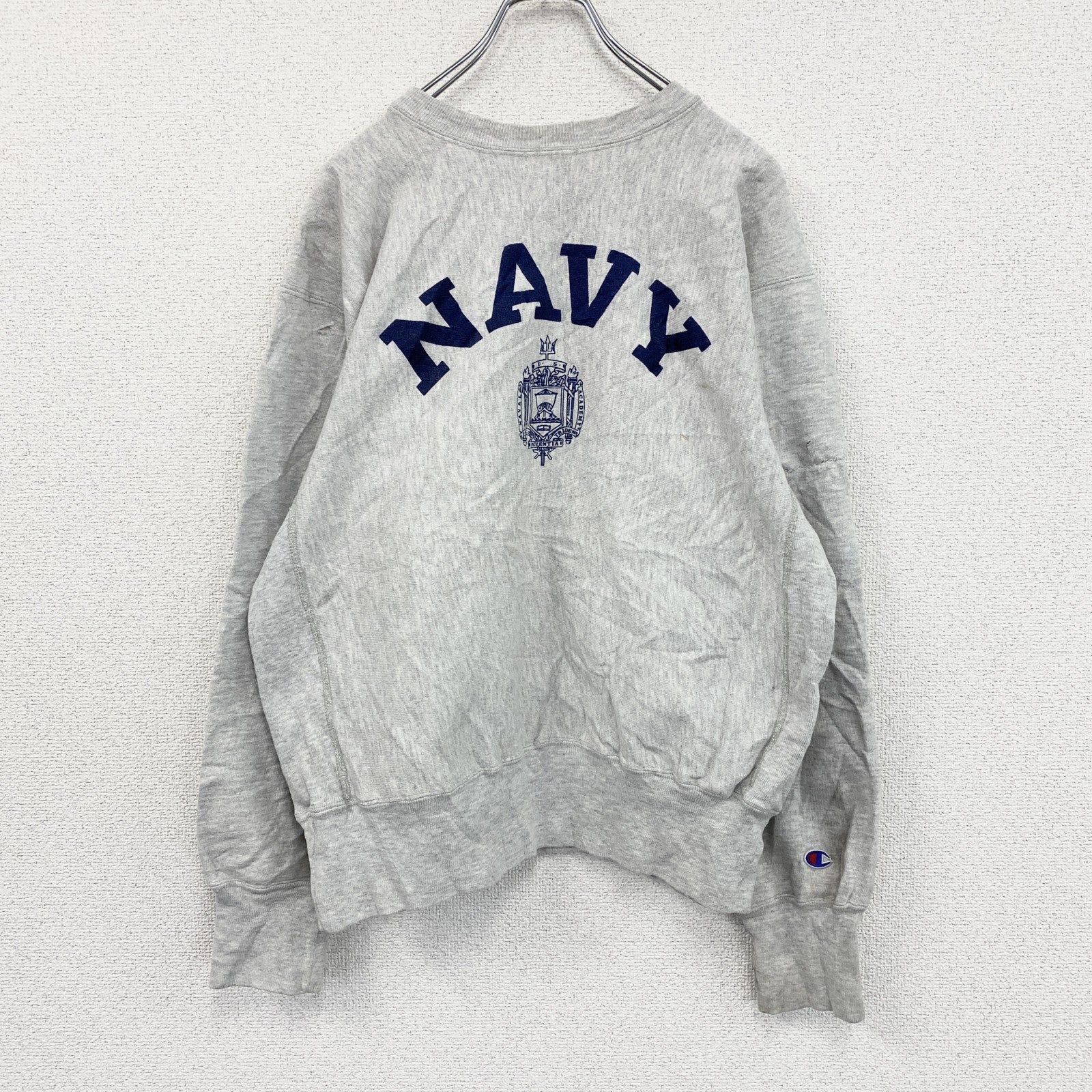 Champion　チャンピオン　リバースウィーブ　NAVY　スウェット/トレーナー　霜降りグレー　XLサイズ