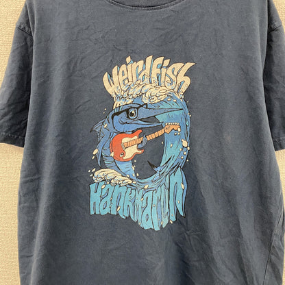 Weird Fish　ウィアードフィッシュ　半袖プリントTシャツ　魚　青　ブルー　XLサイズ