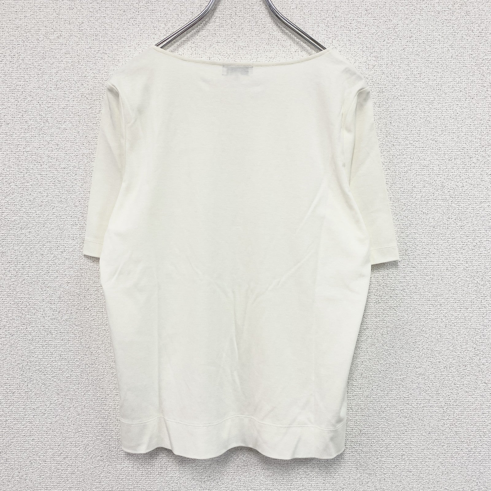 SCAPA　スキャパ　フロントリボン半袖Tシャツ　デッドストック　アイボリー　42サイズ