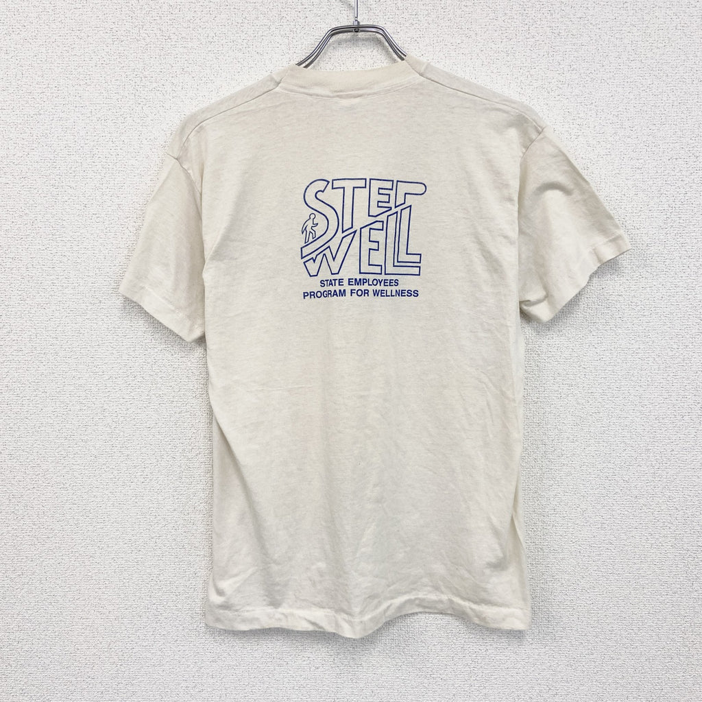 80s　SCREEN STARS　半袖プリントTシャツ　ヴィンテージ　シングルステッチ　オフホワイト　XLサイズ