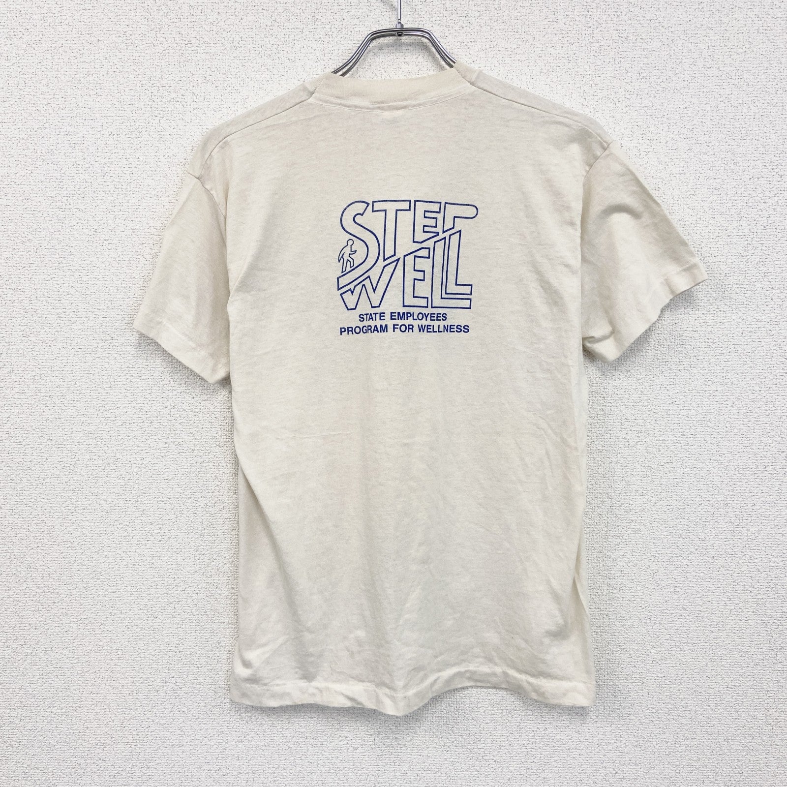 80s　SCREEN STARS　半袖プリントTシャツ　ヴィンテージ　シングルステッチ　オフホワイト　XLサイズ