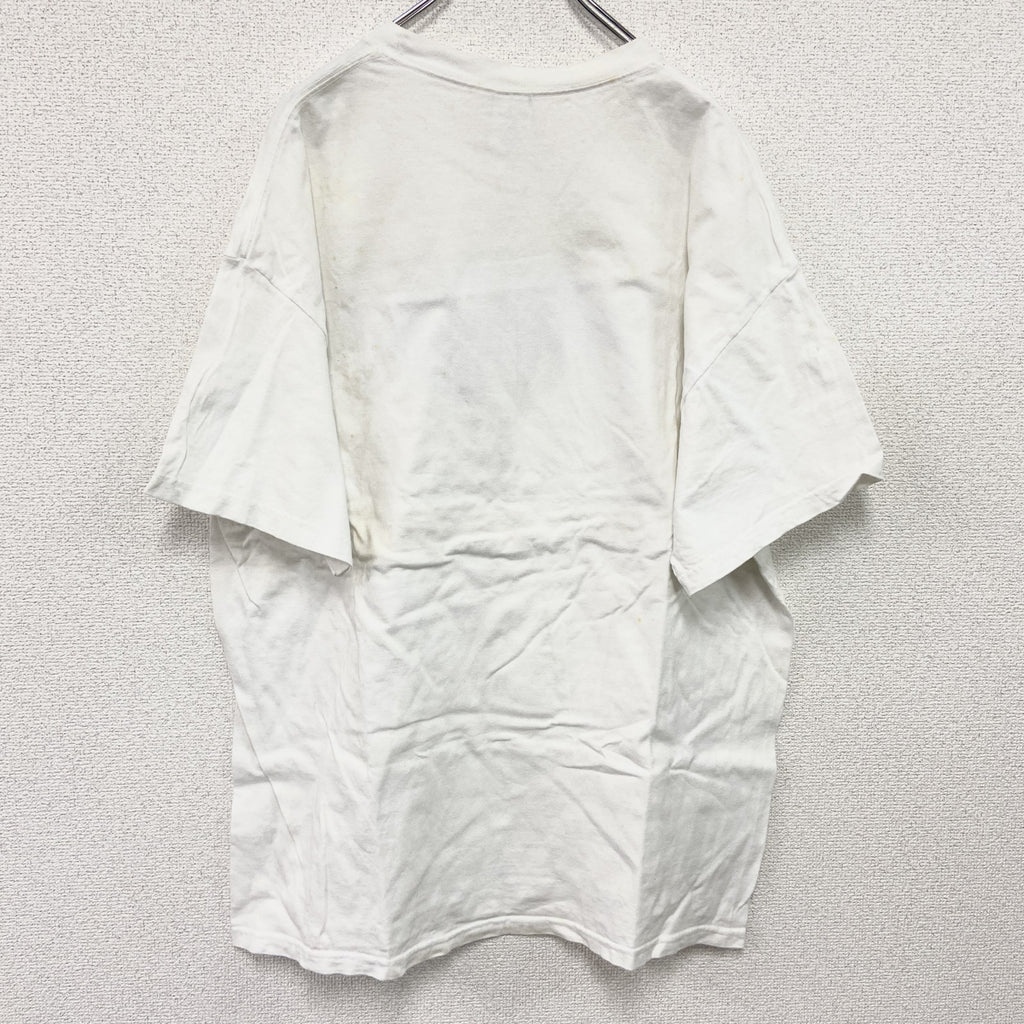 ～00s　Hanes　ヘインズ　半袖プリントTシャツ　カレッジプリント　ヴィンテージ　白　ホワイト　XLサイズ