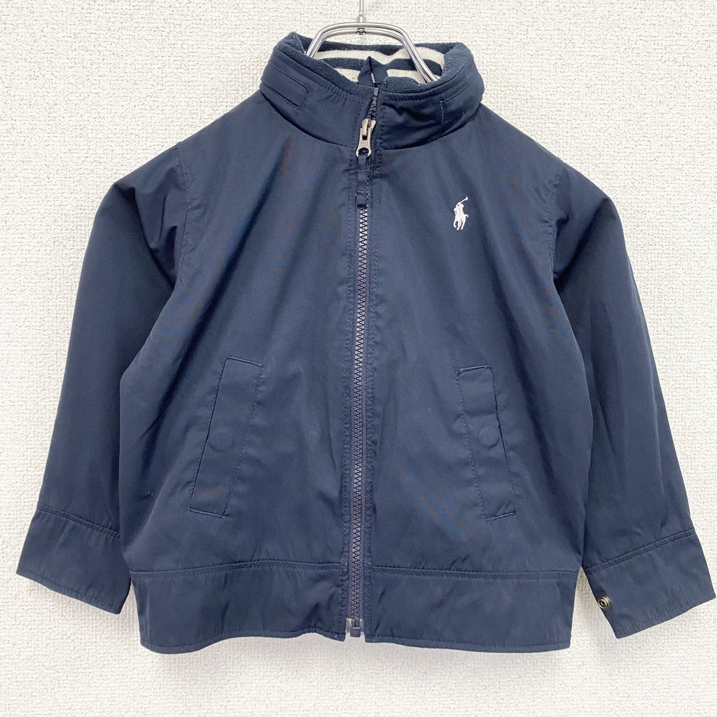 Polo by Ralph Lauren　ポロバイラルフローレン　フルジップジャケット　刺繡ロゴ　紺　ネイビー　4/4Tサイズ