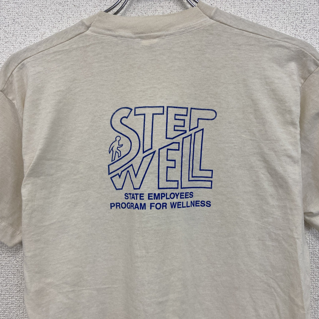 80s　SCREEN STARS　半袖プリントTシャツ　ヴィンテージ　シングルステッチ　オフホワイト　XLサイズ