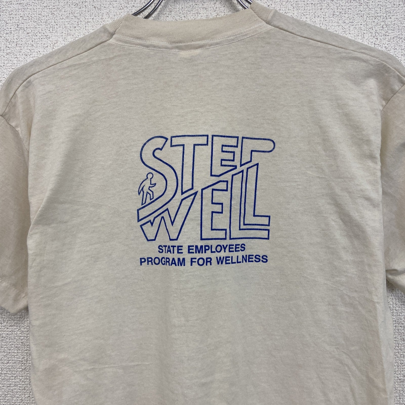 80s　SCREEN STARS　半袖プリントTシャツ　ヴィンテージ　シングルステッチ　オフホワイト　XLサイズ
