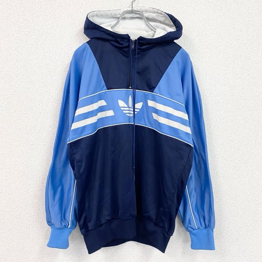 80s　adidas　アディダス　トラックジャケット/ジャージ　ヴィンテージ　紺　ネイビー　48サイズ