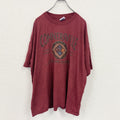 90s　Hanes　ヘインズ　半袖プリントTシャツ　ヴィンテージ　シングルステッチ　ボルドー　2XLサイズ