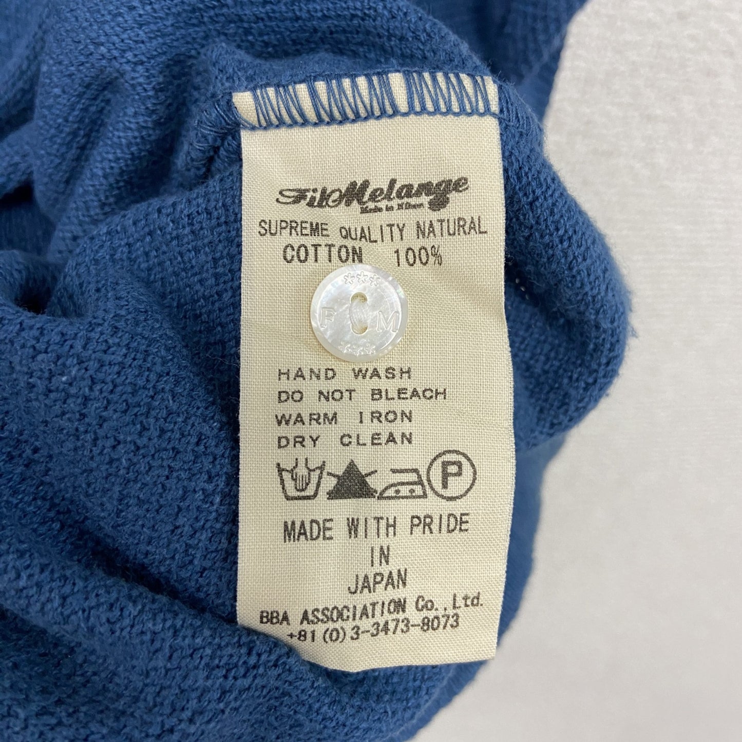FilMelange　フィルメランジェ　AMIS　半袖ポロシャツ　オーガニックコットン　紺　ネイビー　3サイズ