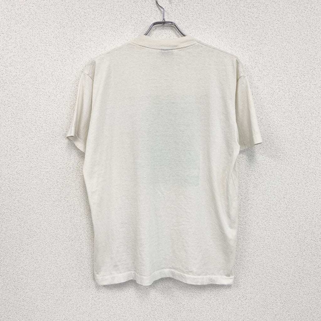 80s　SCREEN STARS　半袖プリントTシャツ　ヴィンテージ　シングルステッチ　オフホワイト　XLサイズ