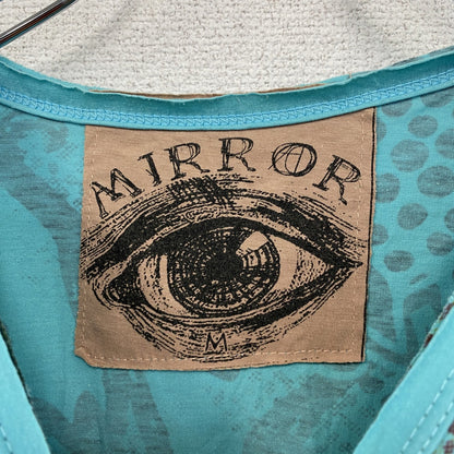 Mirror　ミラー　半袖プリントTシャツ　Amanita　アマンタ　キノコ　水色　ライトブルー　Mサイズ