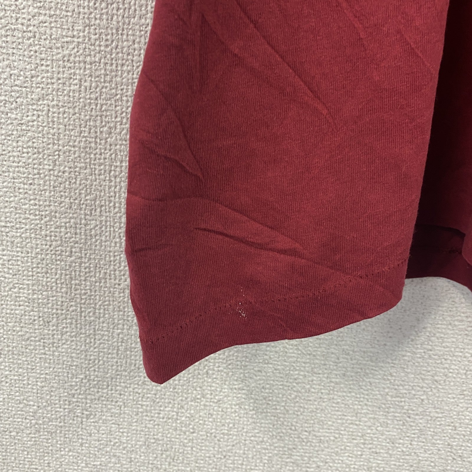 90s　Hanes　ヘインズ　半袖プリントTシャツ　ヴィンテージ　シングルステッチ　ボルドー　2XLサイズ
