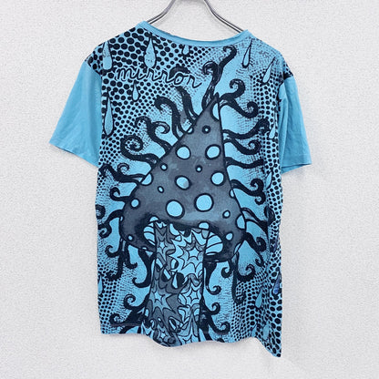 Mirror　ミラー　半袖プリントTシャツ　Amanita　アマンタ　キノコ　水色　ライトブルー　Mサイズ