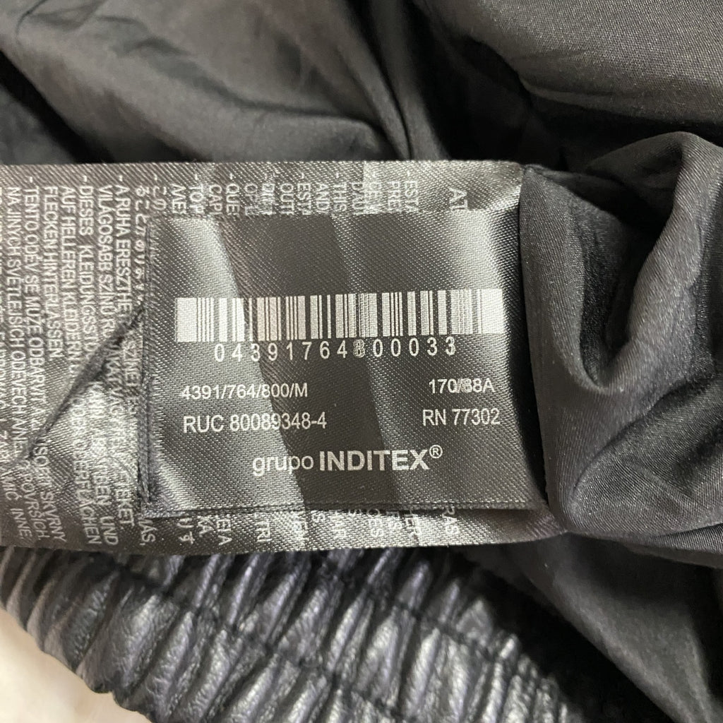 ZARA　ザラ　フェイクレザージャケット/革ジャン　黒　ブラック　Mサイズ